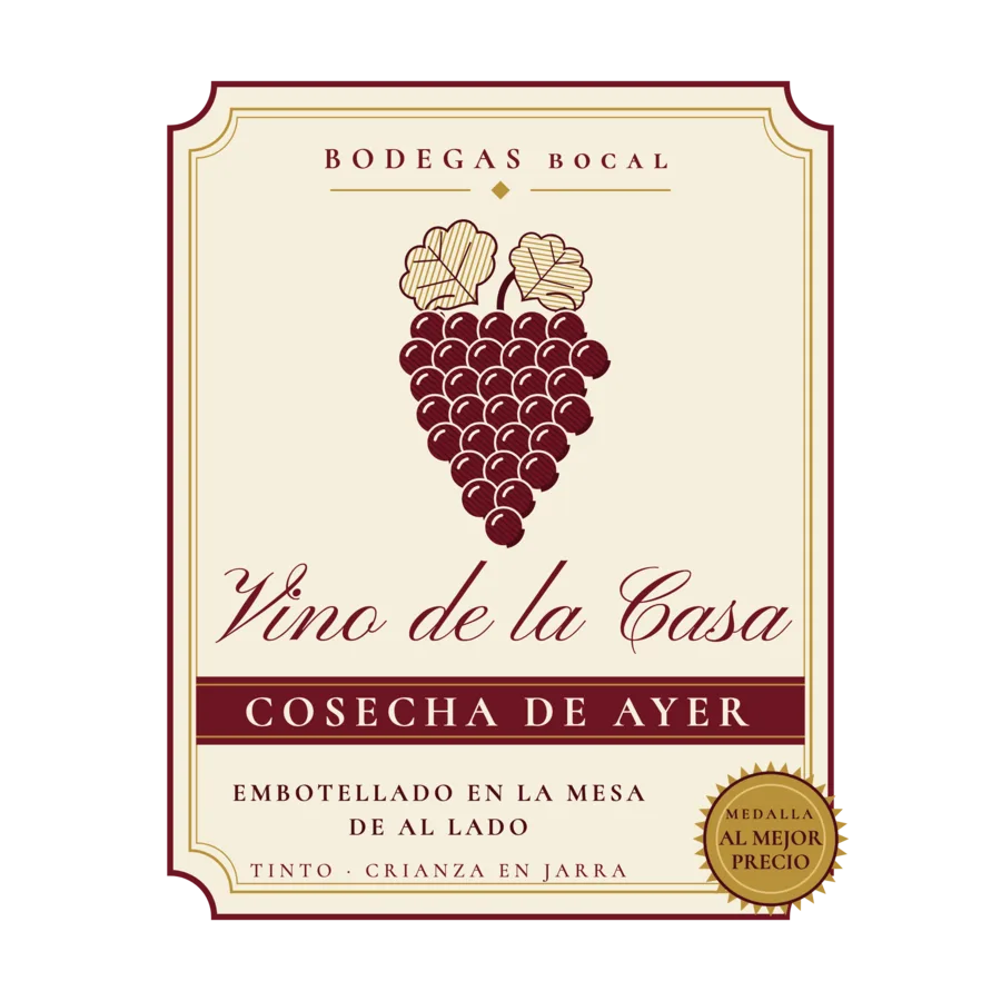 Diseño «Vino de la casa»